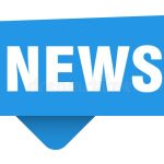 News sticker blue sign isolated transpatent background 399158373