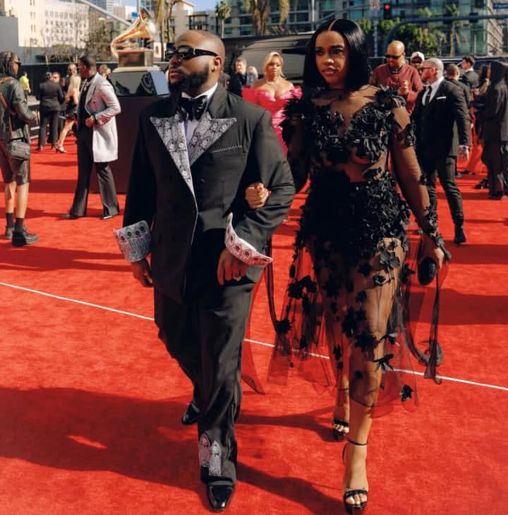 Davido and wife Chioma at 2026 Grammy Awards